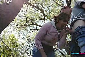 Every young 18+ man desires a mature woman for passionate outdoor sex in the forest.