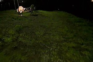 Public Outdoor Internal Creampie