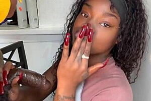 keisha minaj sucks 11 inch cock from stepbrother