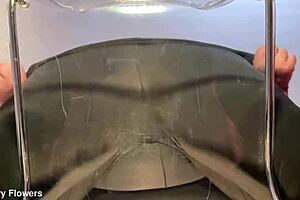 omg big ass bbw riding that clear chair so hot 🔥🍑