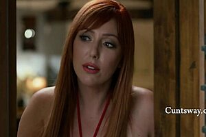 Dildo delivered to garage causes disaster, but Lauren's redhead apology with scissoring and pussy licking turns hottest yet?