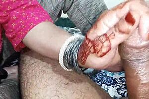 Why Is This Muslim Mistress Giving A Handjob Massage To Her Servant With Dirty Talk?