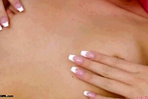 Blonde beauty channels her teen 18+ spirit in a solo photoshoot on the sofa, revealing petite body during casting interview.