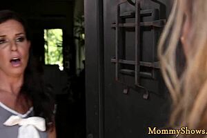 Busty milf uses dildo on horny stepdaughters in full movie.