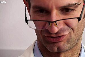 What if therapist Mary Rider does anal fingering and squirting in glasses during Italian roleplay session with facial cumshot