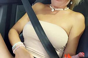 Amateur Milf Creates Naughty Solo Content With Dildo In Car On Public Road