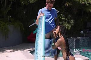 Ebony step mom seeks revenge on cheating dad by using me for satisfaction