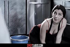 The Italian maid got caught by her pervy boss and things escalated quickly.