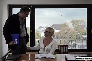 boris schwarz check out this slutty blonde secretary with big natural tits fucking doggystyle in office quickie