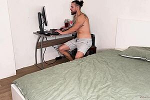 Kinky milf shows new ways to please with titty fuck and creampie. She rides cowgirl for deep sloppy action.