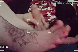 Prettyfeetelite Stroking Hubbys Friends Big Cock with Little 18+ Feet in Homemade Video