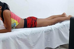 Wealthy Indian Woman Does Sensual Doggy Stretches