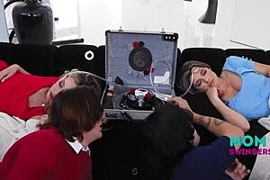 step-mom's fucked up fantasies escalate into hardcore group sex with taboo elements and intense fucking