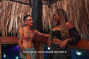 ebony milf stepmom has interracial sex with her son's best friend in public