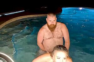 Hardcore hot tub live threesome with Jasper Nyx and Luci Power getting wild! 💦🔥