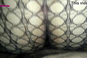 Doggystyle Action with Big Balls and Curvy Mexican Prostitute in Fishnets