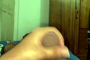 Blonde stepsister helps with morning wood through amateur blowjob and cum in mouth swallow