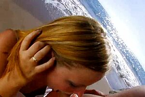 Rose Kisu the French mom with thick ass gets fucked hard on the beach 🍑🏖️😈