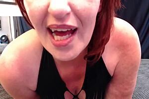 In Sexy Dress And Blue Thong I Do Dirty Talk Then Cum On Big Black Dildo