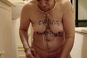 oh my god, 2024 slave f self-session with piss and total humiliation!