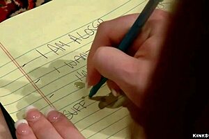 Why does this redhead teen beg for her big ass to get whipped hard?