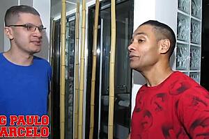 I entered the club bathroom by mistake and found a hot brunette