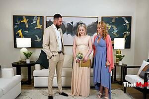 Taboo tale of banging stepmom Eva Nyx with Quinton James in wild 5some group sex