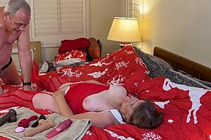 Granny Claus Enjoys Two Position Christmas in July Orgasms With Doggystyle and Missionary!