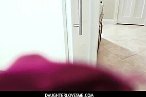 Horny big ass teen 18+ stepdaughter Raven Reign wants her stepdad cock after stepmom leaves... uh, in pov, ya know?