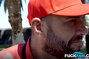 Stepmom Faints Watching Stepdaughter Penelope Kay Fuck Husband and Stepson Josh Rivers in Taboo 3some with Big Ass Action