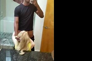 Rich milf Nina Hartley rides big black cock in stockings. Blonde pornstar does wet ball licking after hardcore pov fucking.