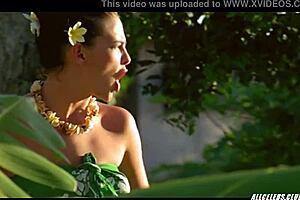 Manuia Taie appears in the 1981 film Pacific Banana, showcasing her big tits and retro charm in a topless banana scene.