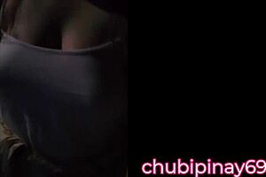 She casually strolled through the public area, showing off her big boobs while walking along.