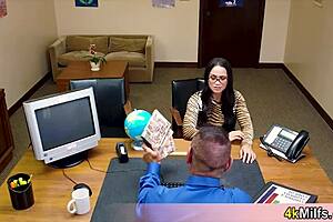 Hey, that geeky Asian secretary nails her promotion by giving expert oral like a true pro