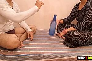 I Feel So Horny As Stepmom Plays Truth And Dare With Stepson Turning Into Fucking And Licking Pussy