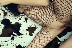 Anal Creampie Surprise with Milf Secretary in Stockings