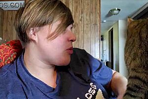 clara crisp milf bbw shows hairy armpit and belly in giantess video bts