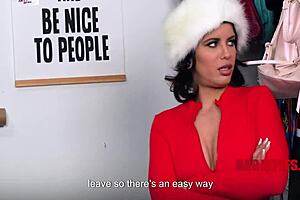 Blackmailing cop forces milf into rough bent-over sex in garage shop