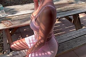 Italian big tits MILF Artemisia Love struts outside in her tight dress looking so horny!