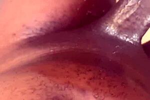 I sneaked a peak at BBC penetrating white pussy with huge toy in bathroom dorm session. It led to intense orgasm from muscular hunk.