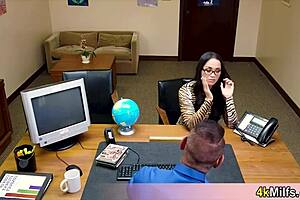 Hey, that geeky Asian secretary nails her promotion by giving expert oral like a true pro