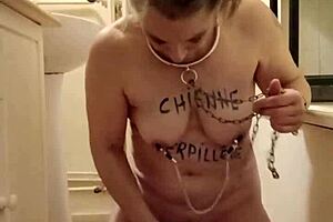 oh my god, 2024 slave f self-session with piss and total humiliation!