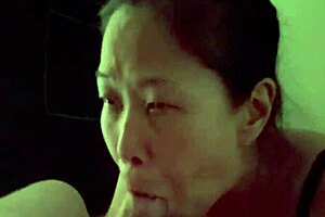 Korean MILF Sucks Husbands BWC in POV with Deep Emotions and Cum in Mouth