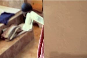 Blonde milf Clover Baltimore teases and strips naked to seduce former babysitter in bedroom.