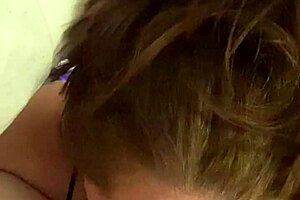 sexy milf gives a pov blowjob with deepthroat action