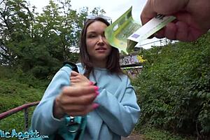 Public Agent! Fitness Milf Kristina Grace Gives Blowjob And Outdoor POV Fuck!