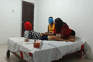 i brought my girlfriend's best friend over to teach her how to give those intense homemade blowjobs with my small cock