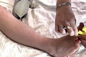 Bisexual lesbian mature beautiful blonde milf covers toes of young 18+ sexy brunette with red varnish on feet legs toes. Girl milf big ass girl doggystyle milf shaved pussy hairy girl old and young 18+ fetish.