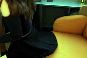 stepmom damages my laptop on purpose to initiate intimate encounter with homemade doggystyle and cum on ass