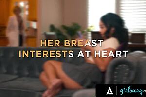 Girlsway tells how milf dee williams shows stepbae kimmy kimm her tits are perfect just as they are.